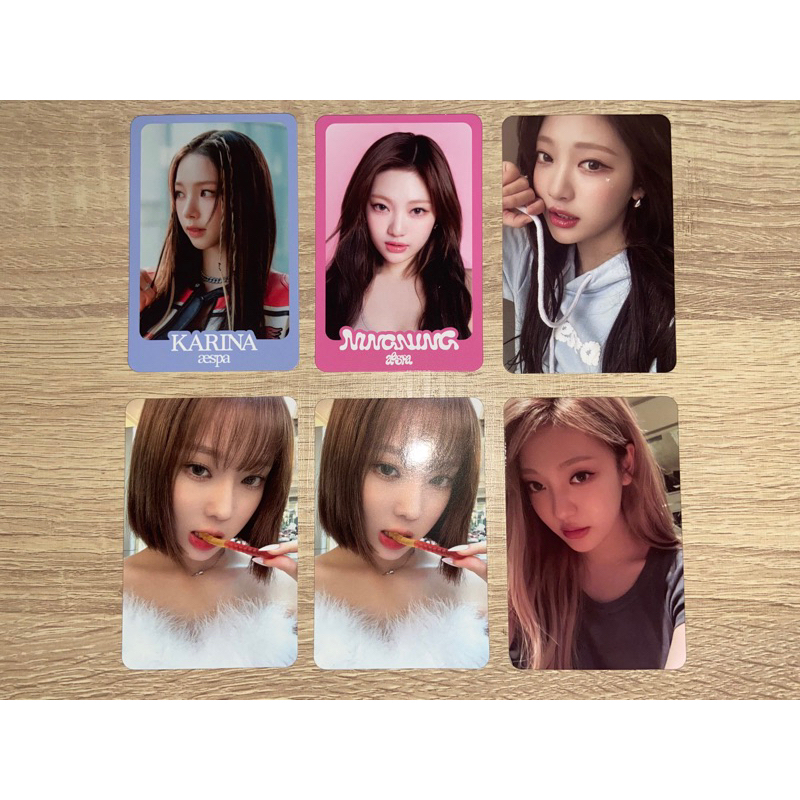 Jual Photocard Aespa Official Karina Winter Ning Ning Aespa Week Trading Card A B Ver Bene