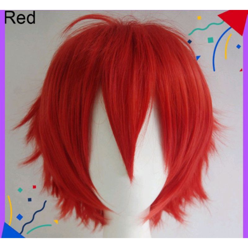 Jual Full Wig Rambut Palsu Anime Party Wig Men Women Multi colour short ...