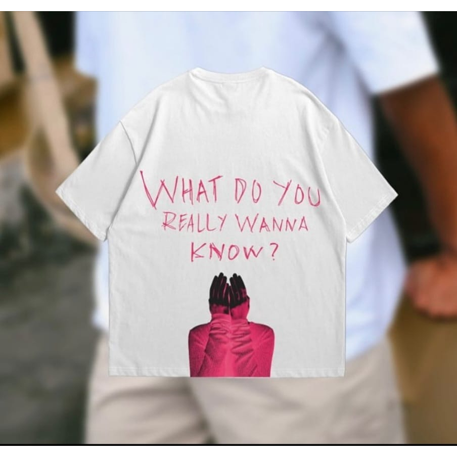 Jual "What do You really wanna know?" White tee | Shopee Indonesia
