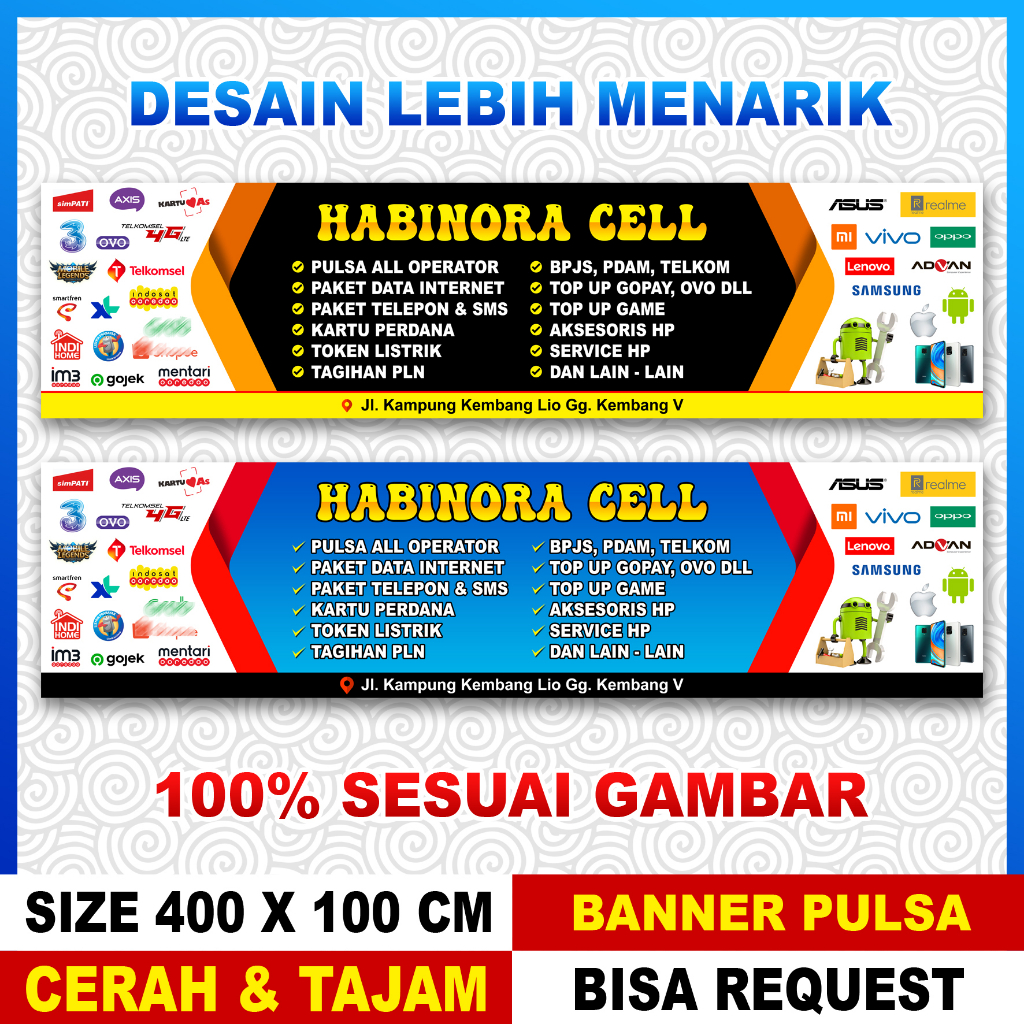 Jual BANNER SPANDUK KONTER PULSA BRILINK AGEN SERVICE HP TERMURAH ...