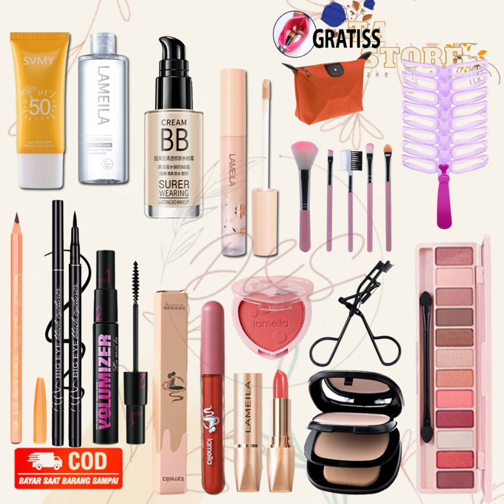 Jual Paket Make Up Set Lengkap 1 Set Alat Mekap Remaja Komplit 15 In 1