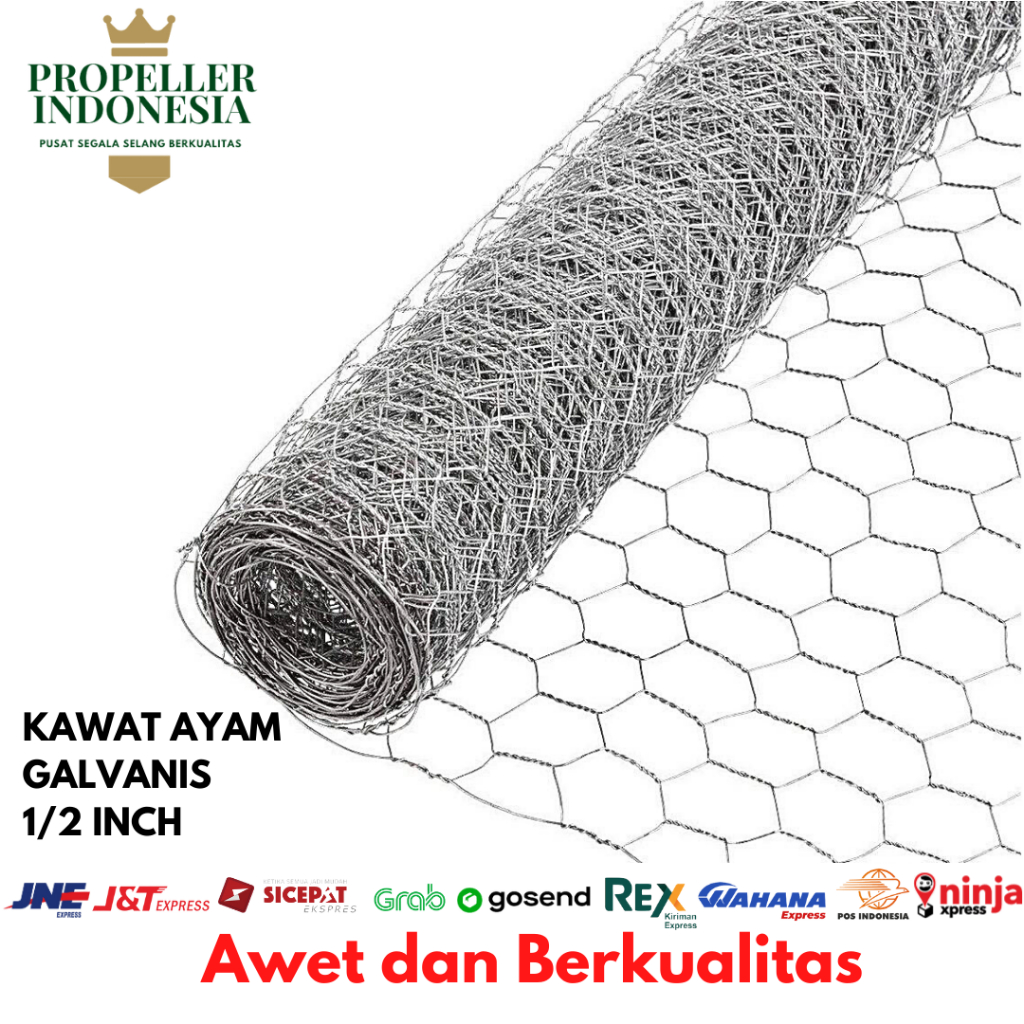 Jual Kawat Ayam Kandang Taman Galvanis Hexagonal Chicken Wire Mess 1 ...