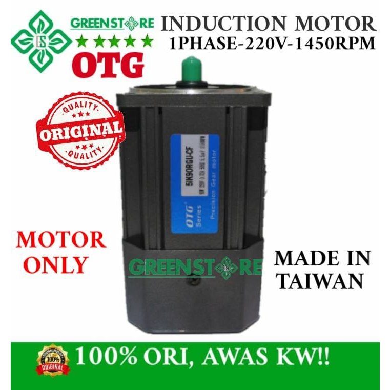 Jual OTG INDUCTION MOTOR 6IK180GU-CF-180WATT 1PHASE/4POLE/220V HARGA ...