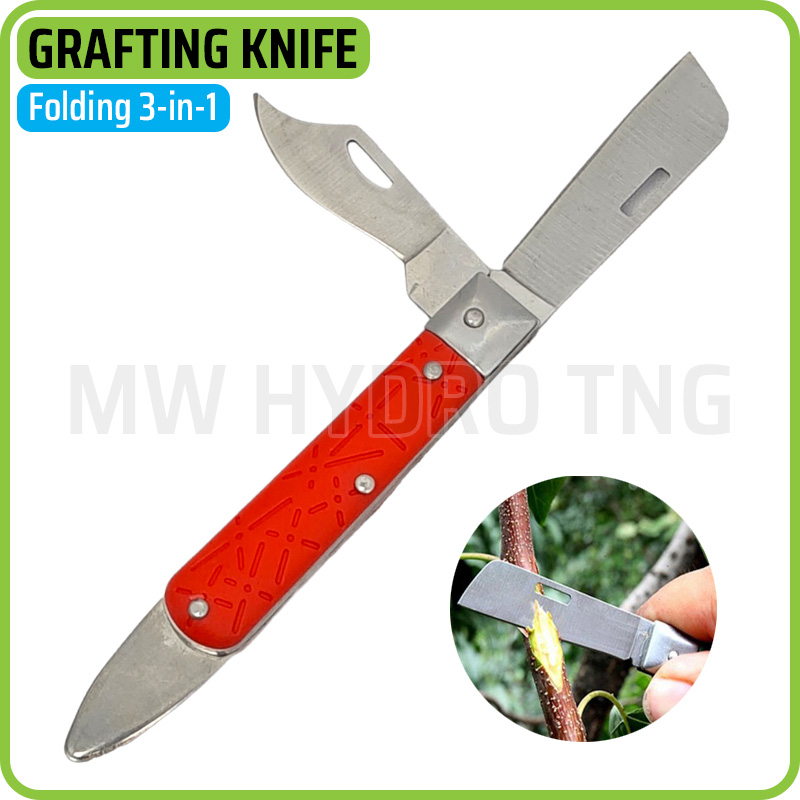 Jual Pisau Lipat Okulasi Cangkok Tanaman Folding Grafting Knife 3 In 1