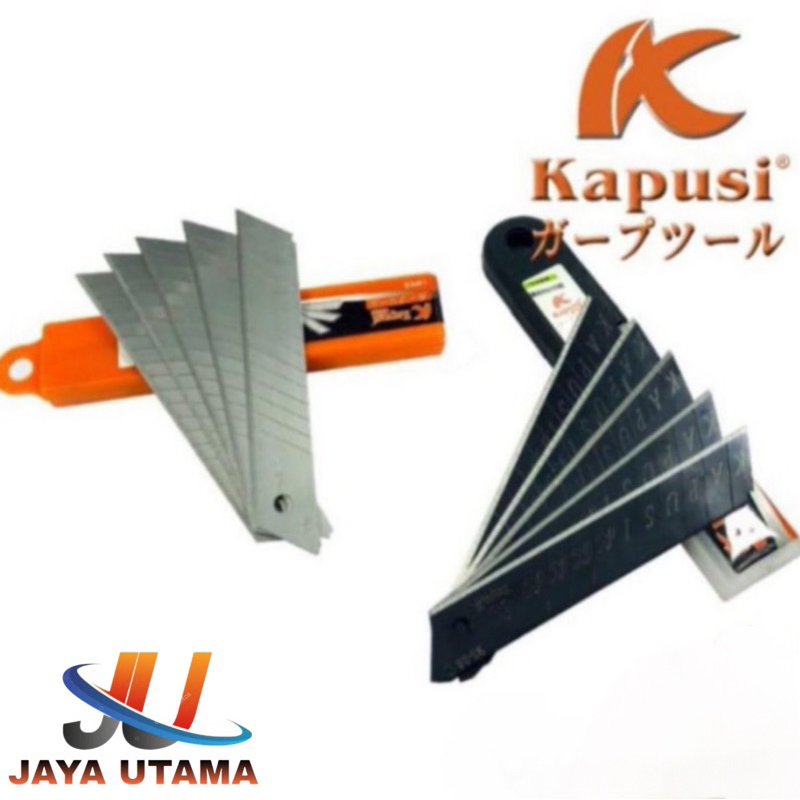 Jual ISI CUTTER HITAM PUTIH BESAR ISI 10 PCS KAPUSI K-8770 K-8766 ...