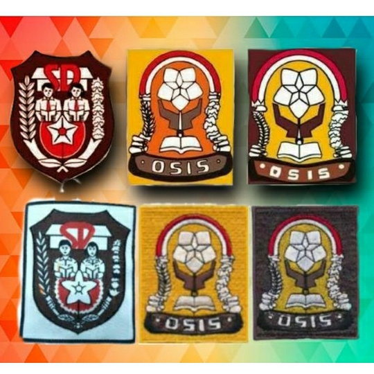 Jual Bet Badge Sekolah Sd Smp Sma Logo Osis Bordir Sablon Shopee