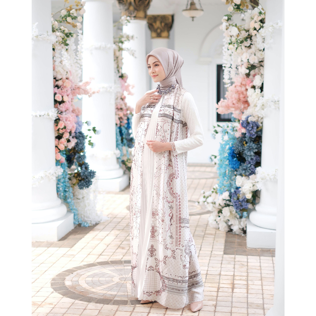 Jual Delarosa Dress Vanilla Hijab Shopee Indonesia