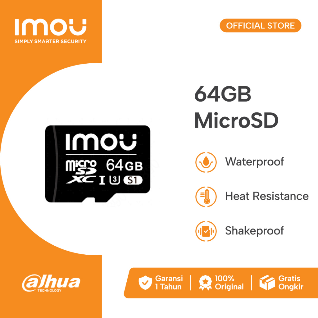 Jual Imou Micro Sd Card 64gb Memory Card Class 10 Transfer Up To 95mbs Hp Kartu Memori Sd 5937