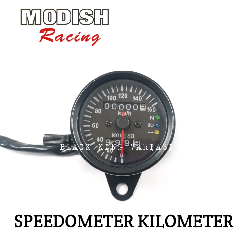 Jual Speedometer Jarum Universal Speedometer Bulat Kilometer LED ...