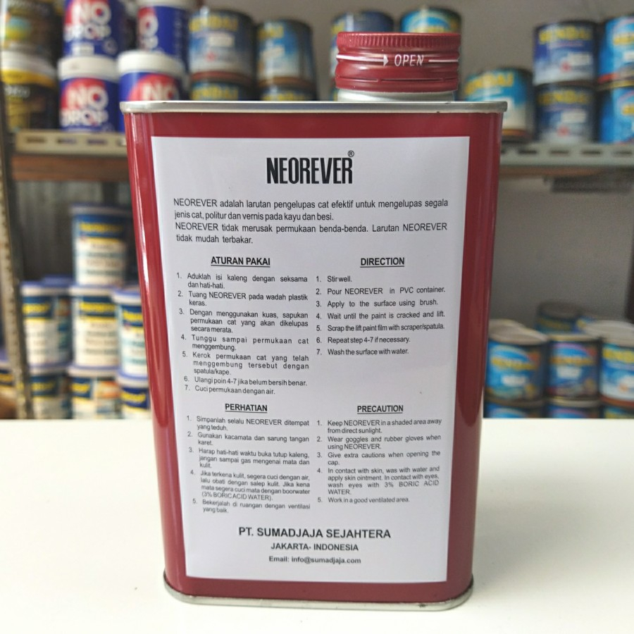 Jual Neorever Paint Remover Perontok Cat Penghapus Cat Soda Api Cair 1 ...