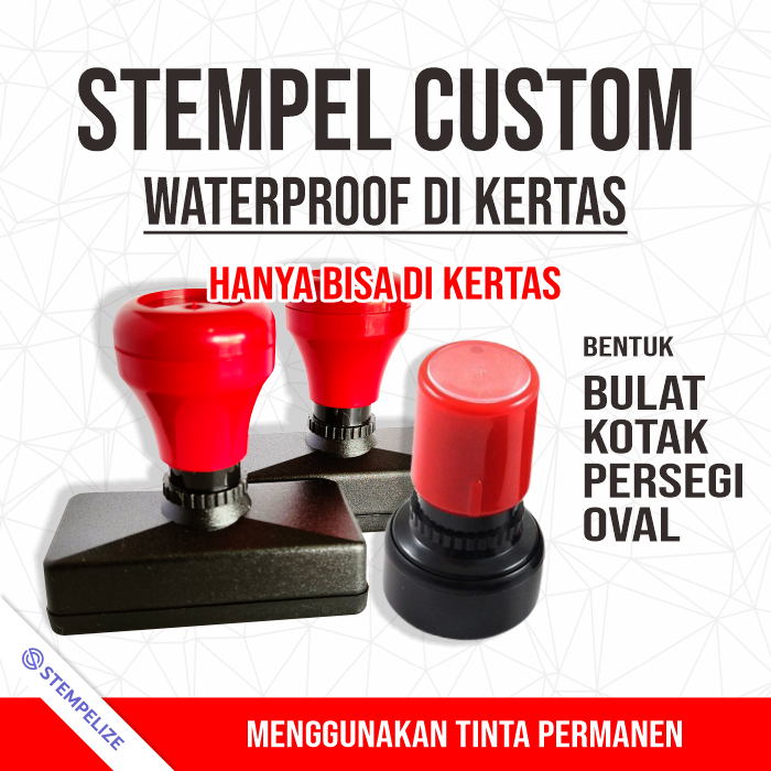 Jual Stempel Custom Waterproof Kertas Permanen Shopee Indonesia