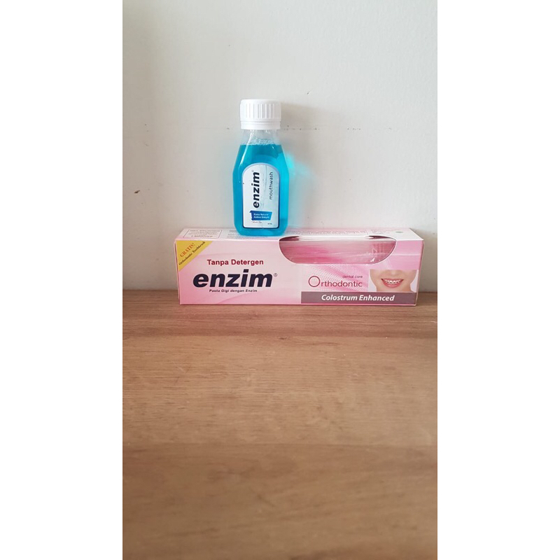Jual Odol enzim ortho 100 ml dengan sikat gigi plus enzim mouthwash 60