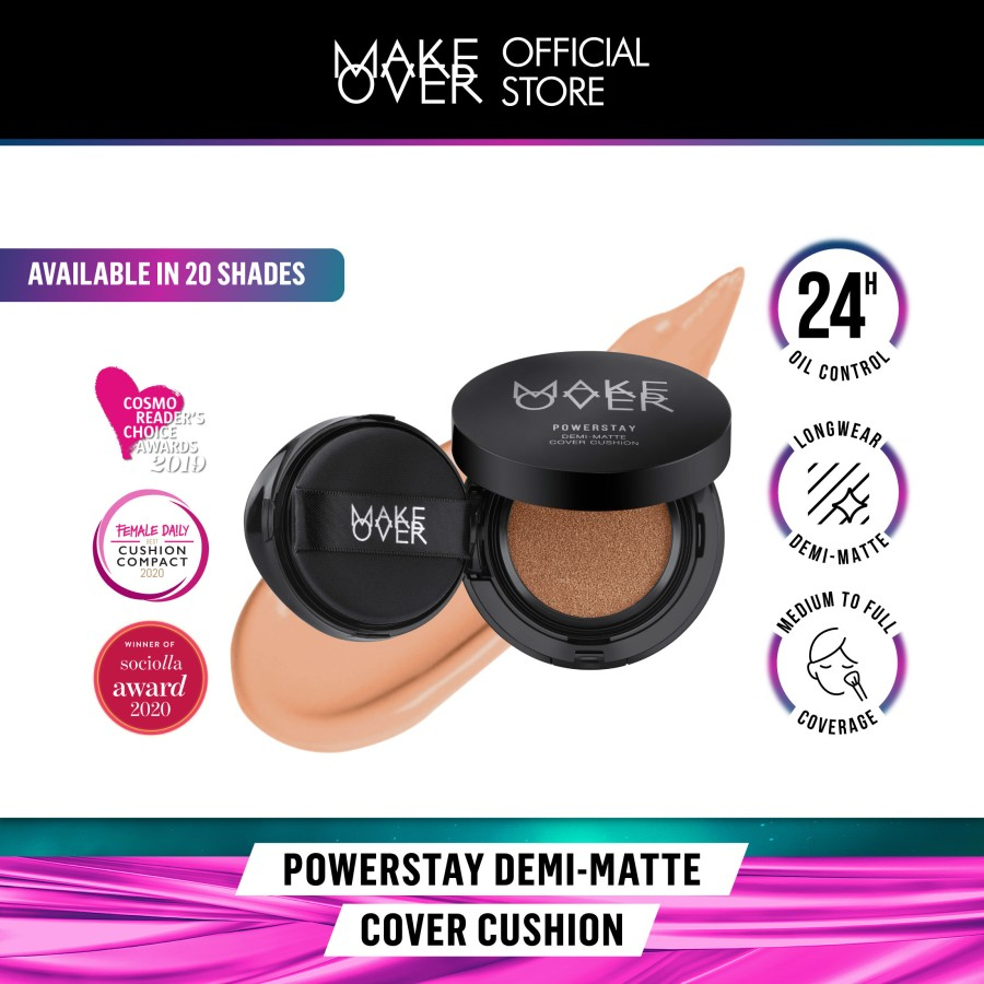 Jual New Shades Make Over Powerstay Demi Matte Cover Cushion G Cushion For Normal To Oily