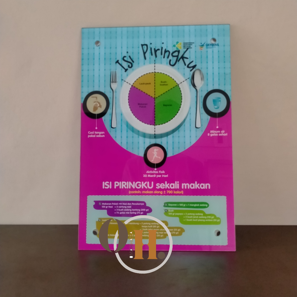 Penyajian Isi Piringku dalam piring dan mangkok dengan tampilan menarik