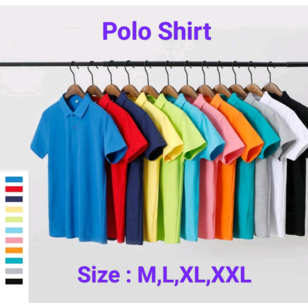 Jual Cod Kaos Polo Kerah Polos Wanita Dan Pria Lengan Pendek Kaos Polos