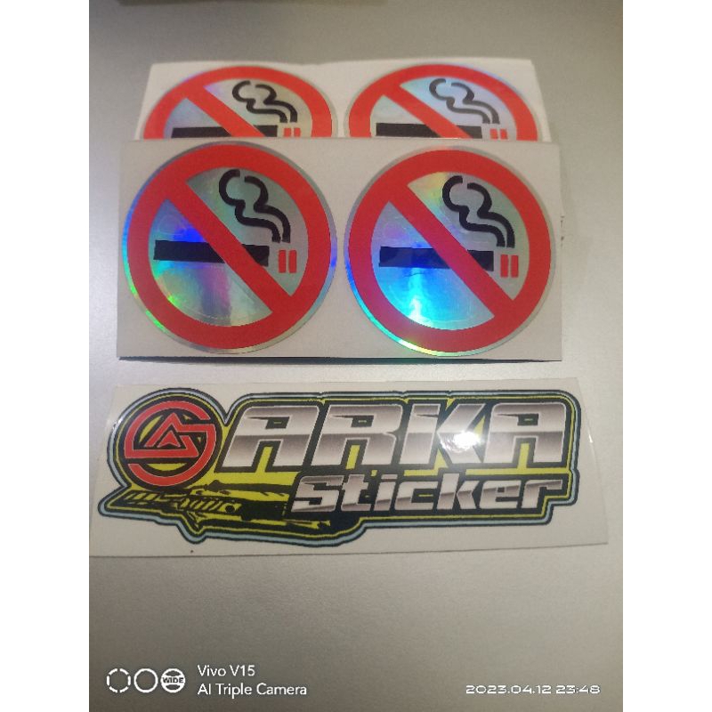 Jual STICKER DI LARANG MEROKOK ISI 2 UKURAN 5X10CM | Shopee Indonesia