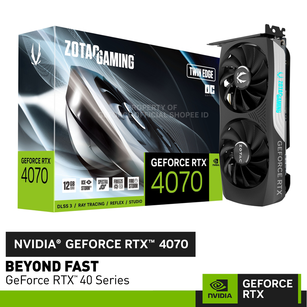 Jual ZOTAC GAMING GeForce RTX 4070 Twin Edge OC | 12GB GDDR6X | Shopee ...