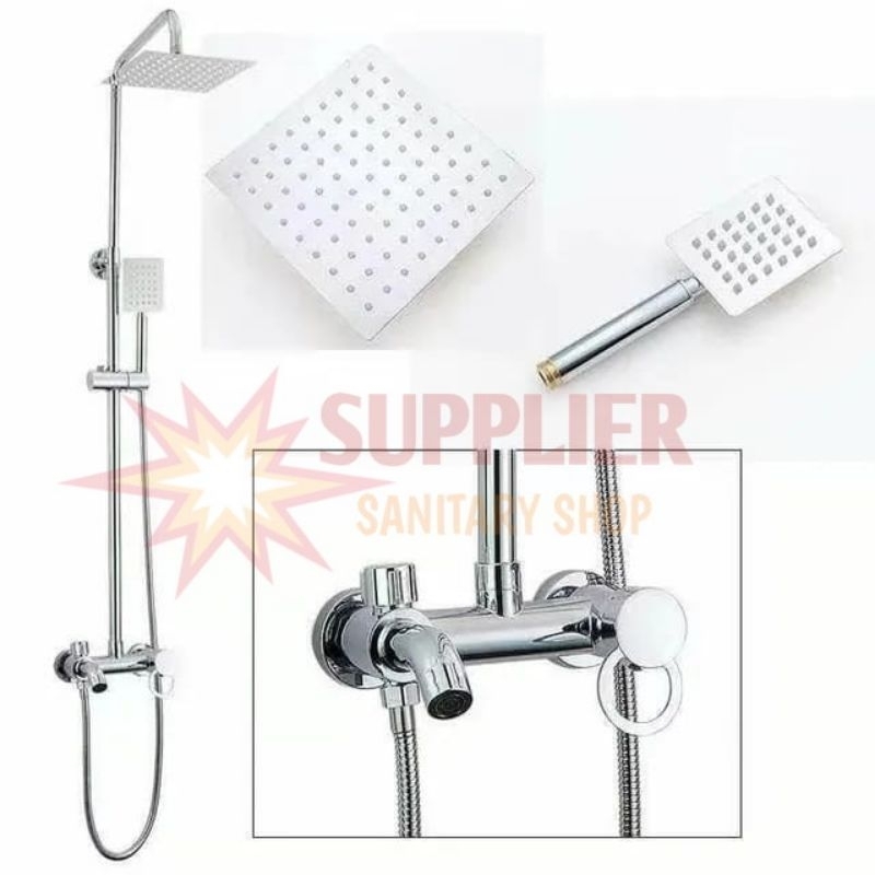 Jual Shower Tiang Panas Dingin Stenliesshower Column Setkran Panas Dingin Shopee Indonesia 