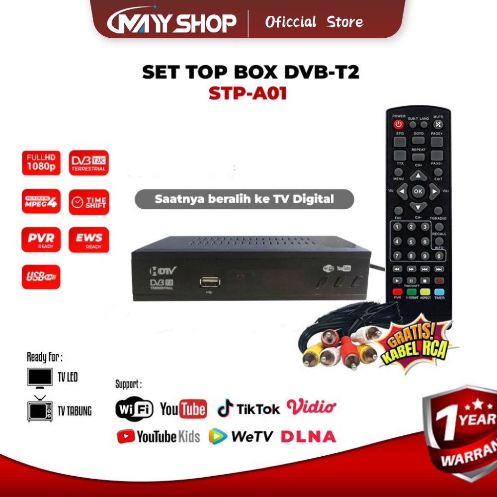 Jual (BISA COD) Set Top Box Tv Digital DVB T2 FULL HD / TERMURAH