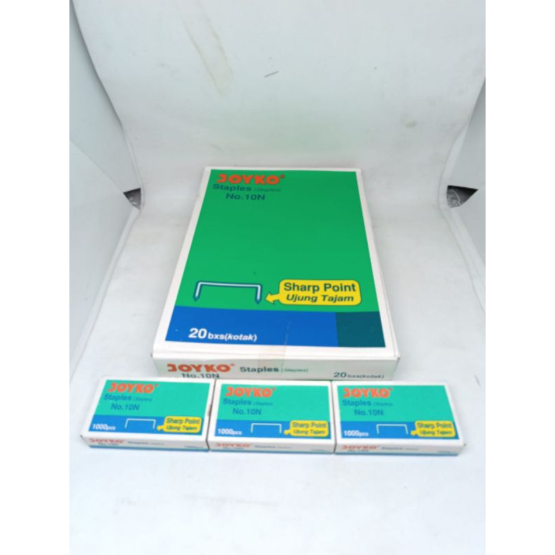 Jual ISI STAPLES KECIL BESI NO 10 MEREK JOYKO DAN KANGURU 1 KOTAK ISI ...