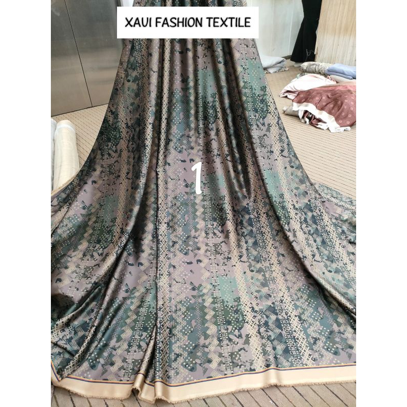 Jual Kain Arm Brown Silk Original Premium Etnik Motif Part Harga