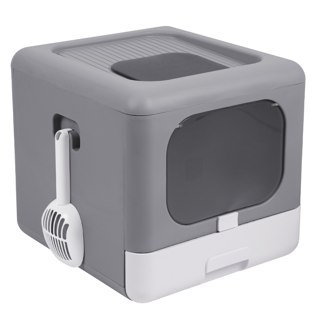 Jual Cat Litter Box Tertutup Kotak Kotoran Kucing Jumbo Lipat Besar Bak