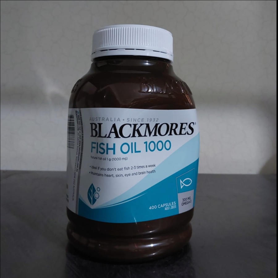 Jual BOTOL PENYOK Blackmores Fish Oil 1000mg Omega 3 - 400 Capsules ...