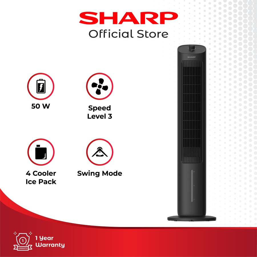 Jual SHARP Air Cooler 4 Liter PJ-R34TY-B / 4L PJR 34 TY PJR34TY 50 Watt ...