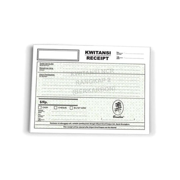 Jual Buku Kwitansi Receipt NCR Bamboo Rangkap Dua Berkarbon | Shopee ...