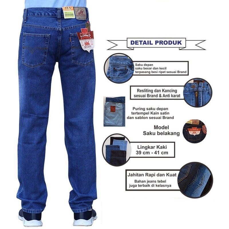Jual Celana Jeans Pria Standar Regular Fit Original Celana Panjang