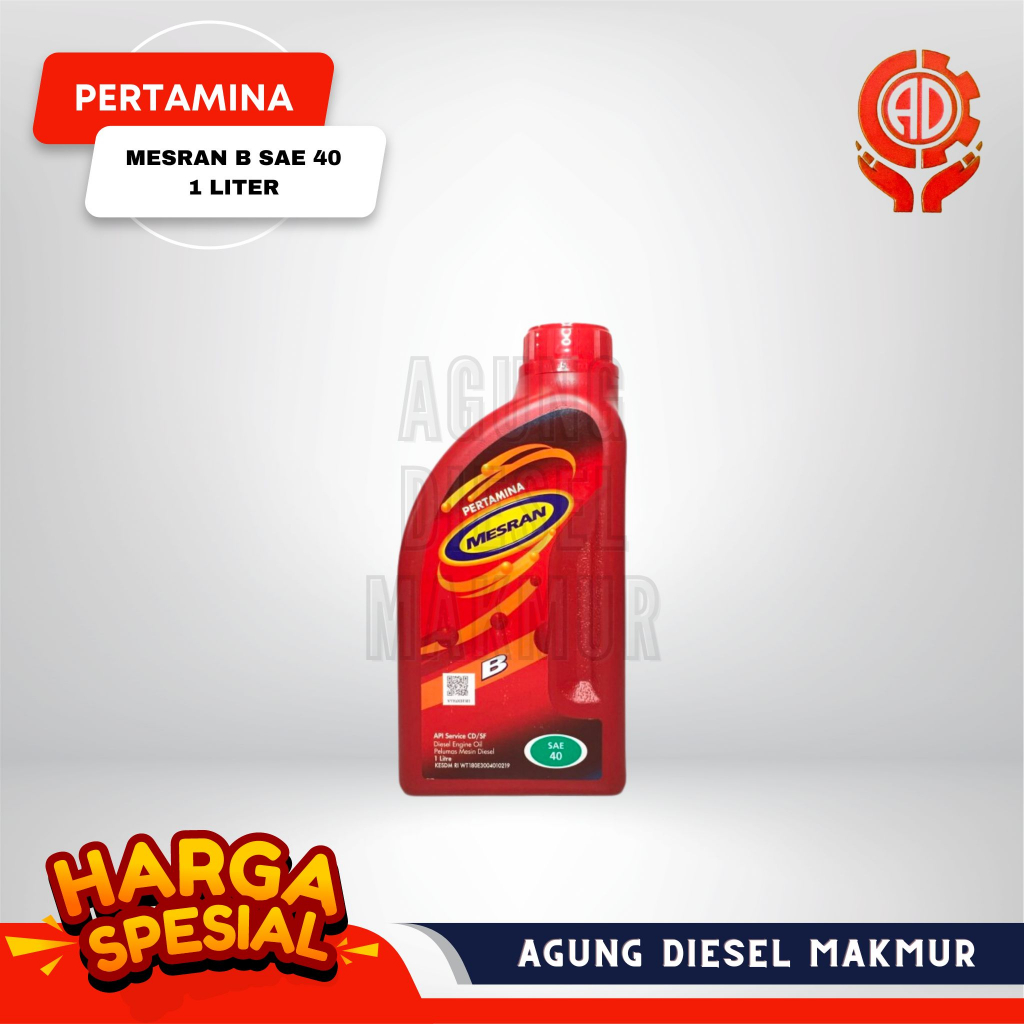 Jual Pertamina Oli Mesin Diesel Mesran B SAE 40 1 Liter | Shopee Indonesia