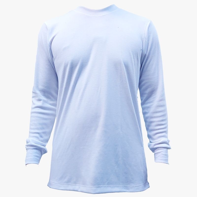 Jual KAOS LENGAN PANJANG WARNA PUTIH POLOS BAHAN PREMIUM | Shopee Indonesia