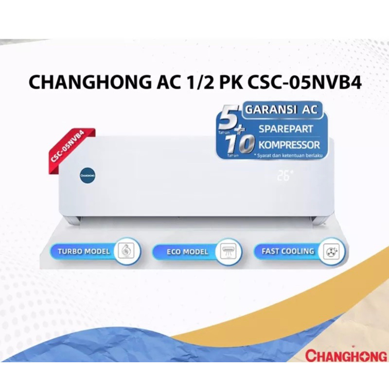 Jual AC CHANGHONG 1/2PK +PASANG (BINJAI) Shopee Indonesia