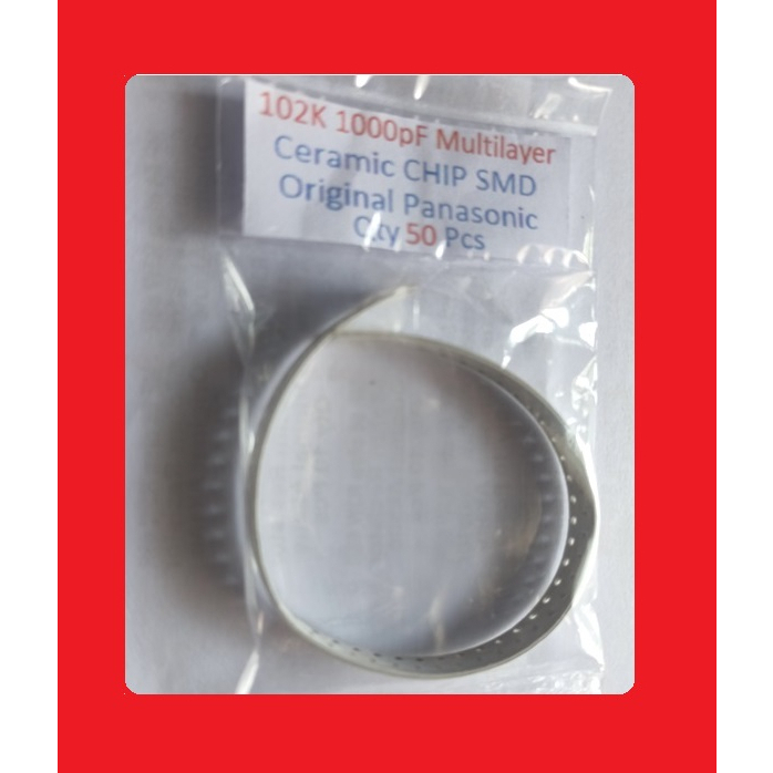 Jual Qty 50 Pcs 102K 1000pF Multilayer Ceramic CHIP SMD Original ...