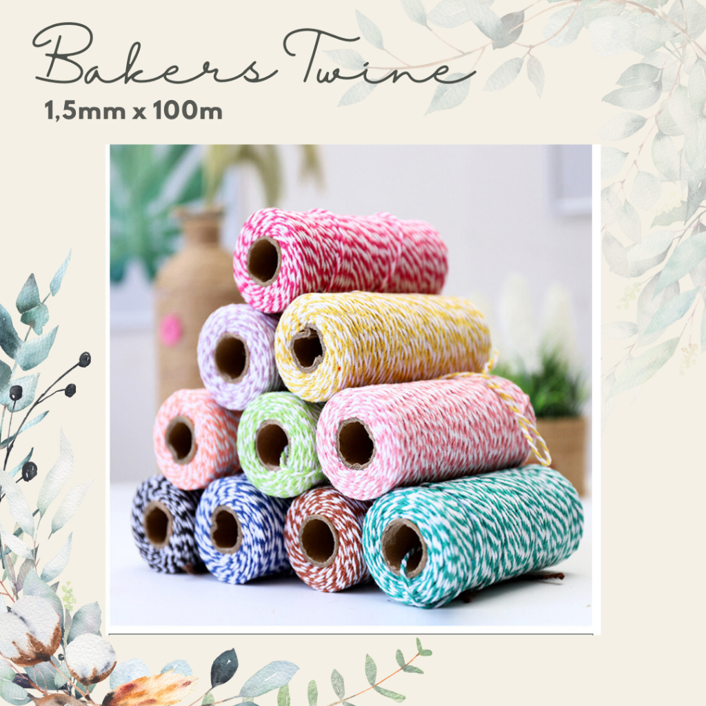 Jual Bakers Twine 100m/ Cotton String 1 roll = 100m / Tali Souvenir ...
