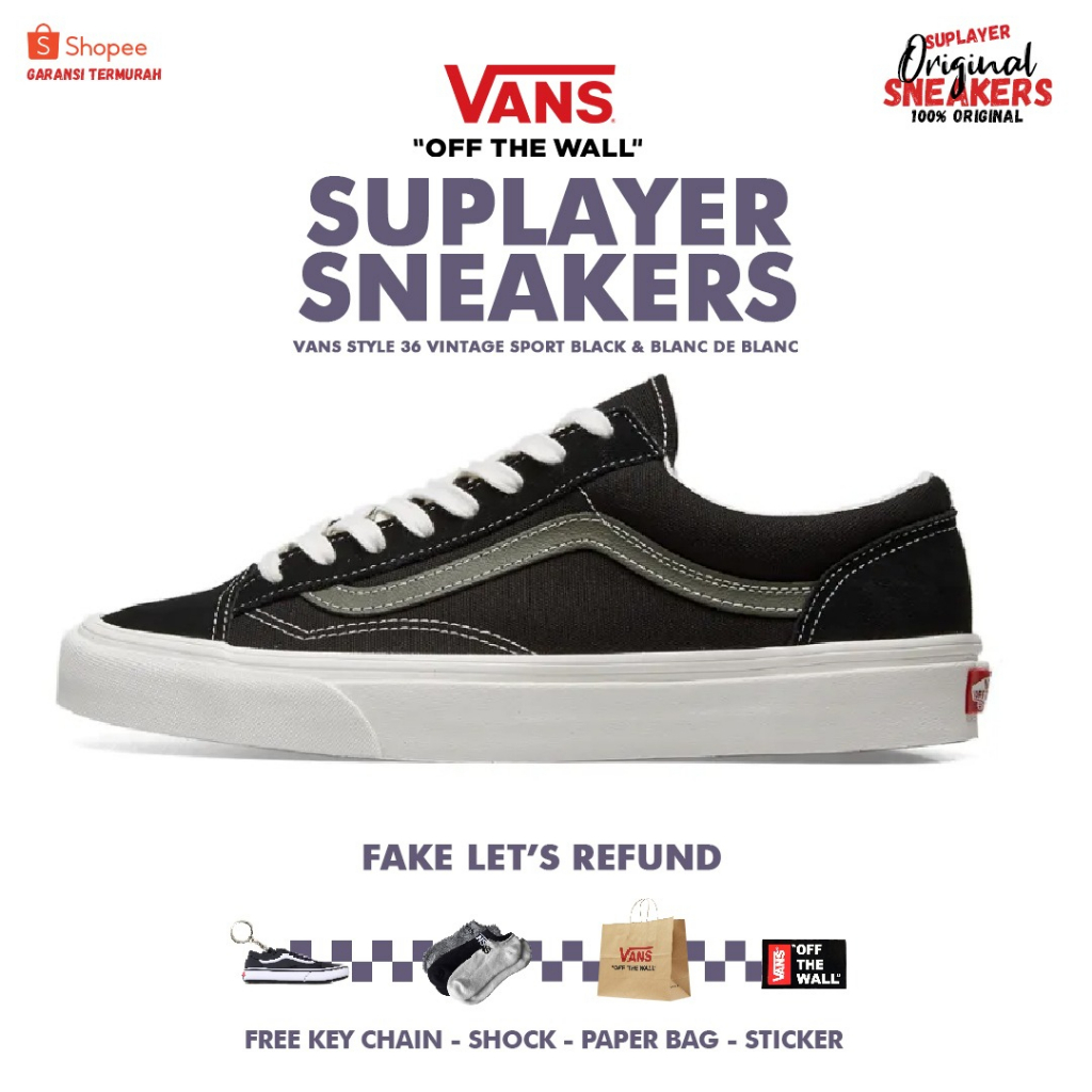 Vans Style 36 Vintage Sport Black Blanc de Blanc BNIB