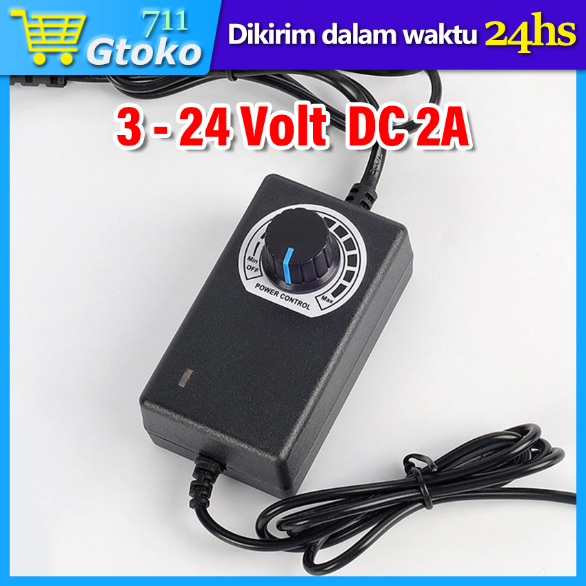 Jual Adapter Adjustable 3 - 24 V DC 2A Power Supply Adapter Universal