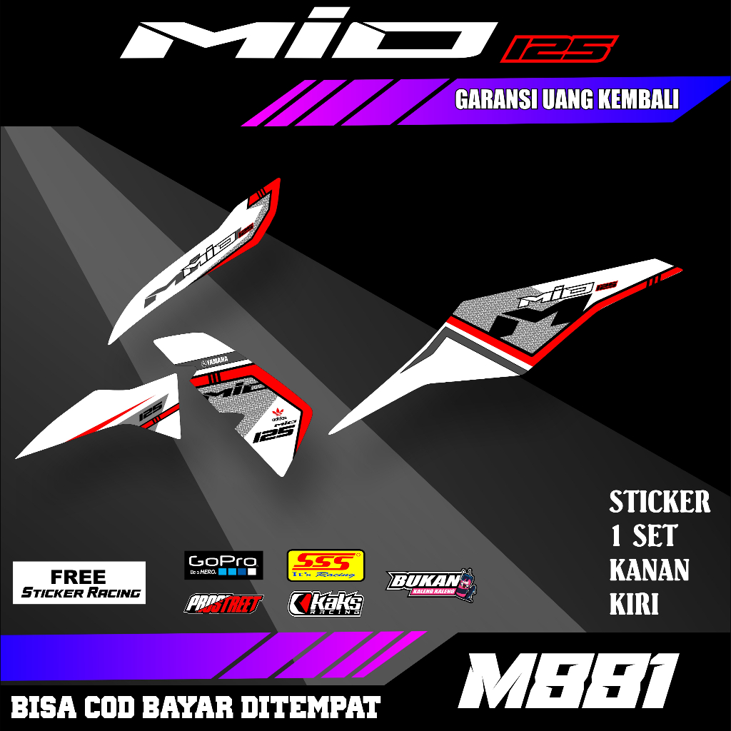 Jual Sticker Striping Mio M3 Mio Z Mio 125 Keren Terbaru - Decal Stiker ...