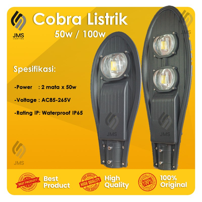 Jual Lampu Jalan Cobra Listrik 50w 100w Kap Jalan 50watt 100watt Pju