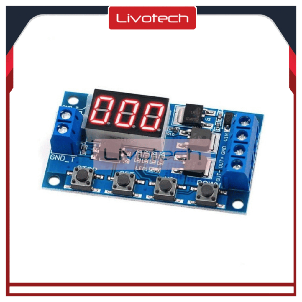 Jual LIVO Timer Delay Trigger Relay Time Digital Cycle On Off Dc 12 24v ...