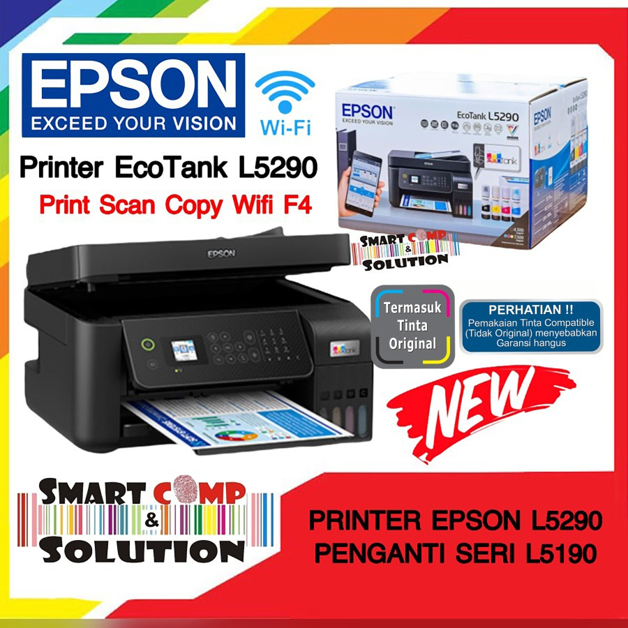 Jual Printer Epson Ecotank L5290 Wifi F4 Print Scan Copy With Adf L5190 Shopee Indonesia 8125