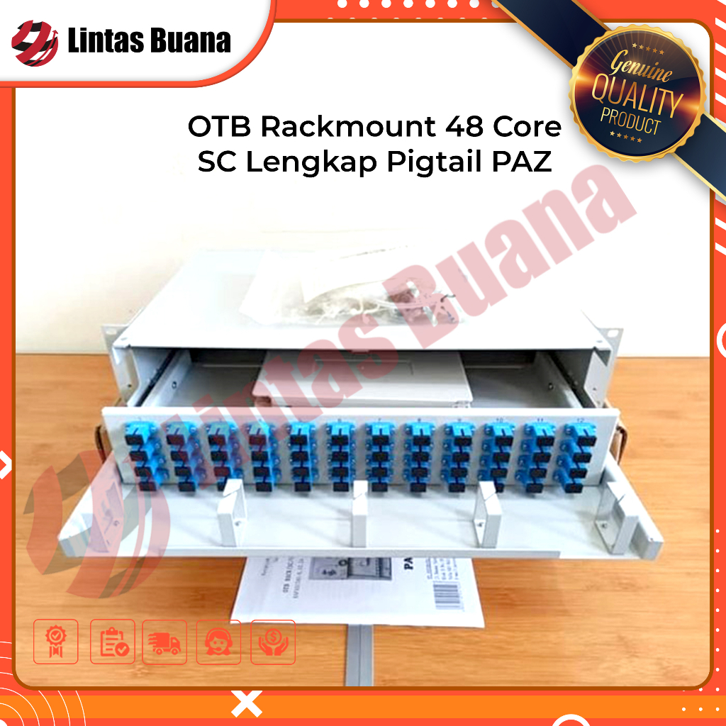 Jual OTB Rackmount 48 core PAZ Lengkap Adapter SC Optical | Shopee ...