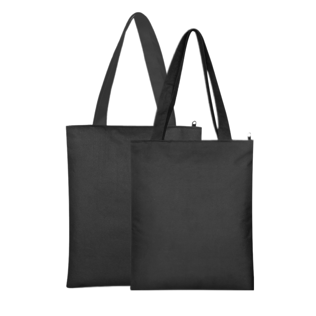 Jual Totebag Tas Wanita Tote Bag Resleting Series Hitam polos | Shopee