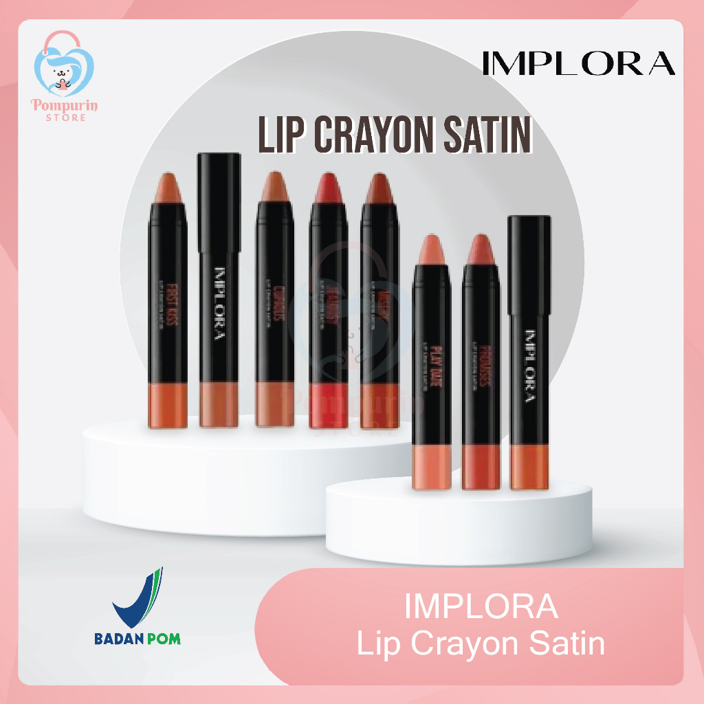 Jual Implora Lip Crayon Satin 3 5gr Lipstick Lipcream Lipcrayon Satin Original Bpom Shopee