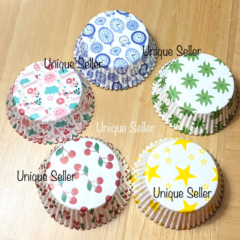 Jual [Isi1000] Paper Cup Cake Case 14” MOTIF FLORAL PUTIH POLOS Alas 7 ...