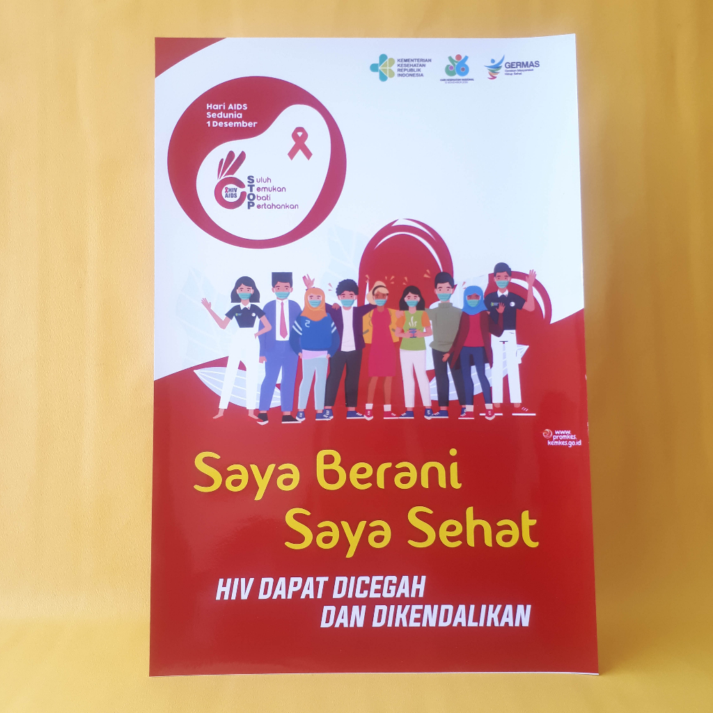 Jual Poster Stop HIV | Poster HIV Dapat Dikendalikan | Saya Berani Saya ...