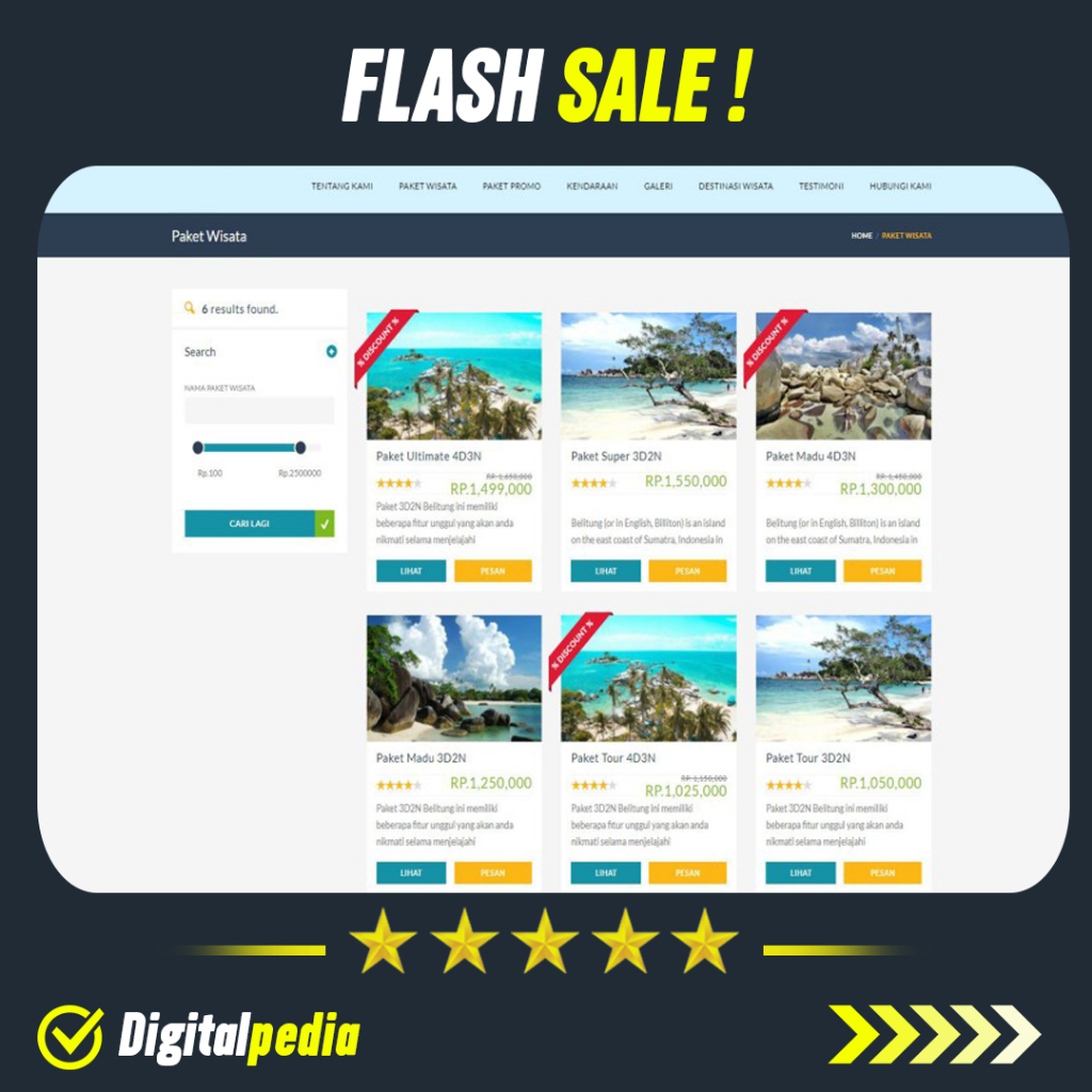 Jual Source Code Aplikasi Wisata Tour Travel Online Digital Siap Pakai ...