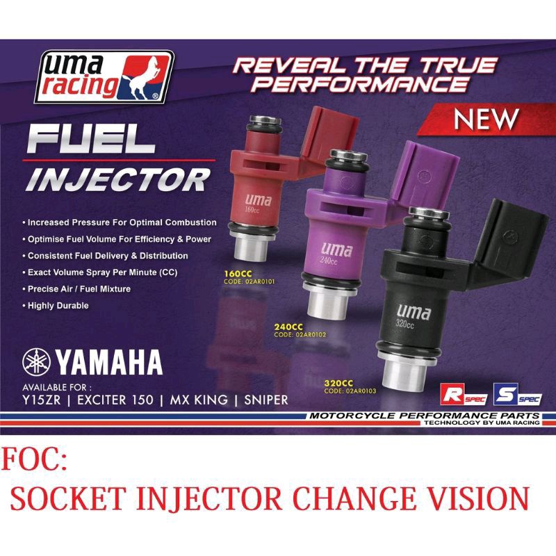 Jual READY STOK / UMA RACING FUEL INJECTOR/INJEKTOR MINYAK UNTUK YAMAHA ...