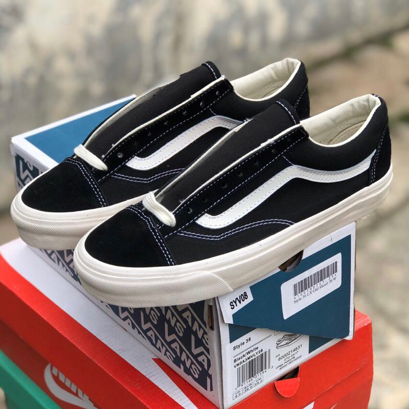 VANS OLD SKOOL OG BLACK WHITE ORIGINAL MADE IN VIETNAM KODE WAFFLE HF