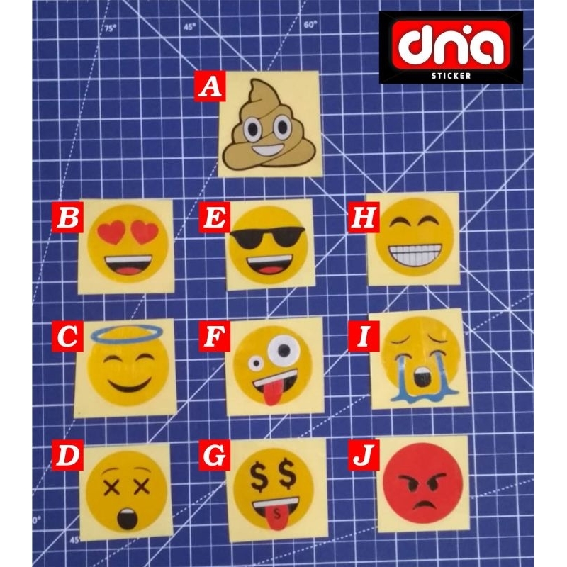 Jual cutting sticker emoticon Shopee Indonesia